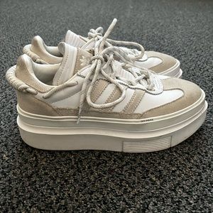 White Adidas platforms